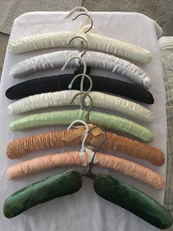 Lot Of 8 Satin/Silk Padded Hangers