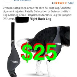 Dog Knee Brace for Torn Acl Hind Leg, Cruciate Ligament Injuries, Patella Dislocation or Osteoarthritis - Dog Acl Knee Brace - Dog Braces for Back Leg
