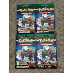 BRAND NEW Pokémon TCG Umbreon VMAX 20-Card Mystery Packs – Factory Sealed Lot of 4