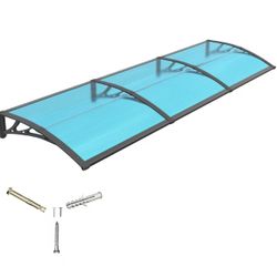 Awning for Door Entrance,40X120 Inches Awnings for Doors,Window Awning Canopy Exterior with Plastic Steel Bracket,Polycarbonate Cover,UV,Rain,Snow Pro