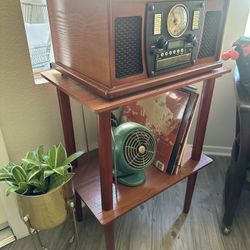 Victrola Record Player and Victrola Stand