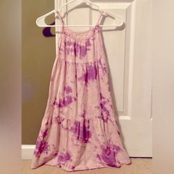Purple Tie-Dye Girls Dress Sz XS (4-5)
