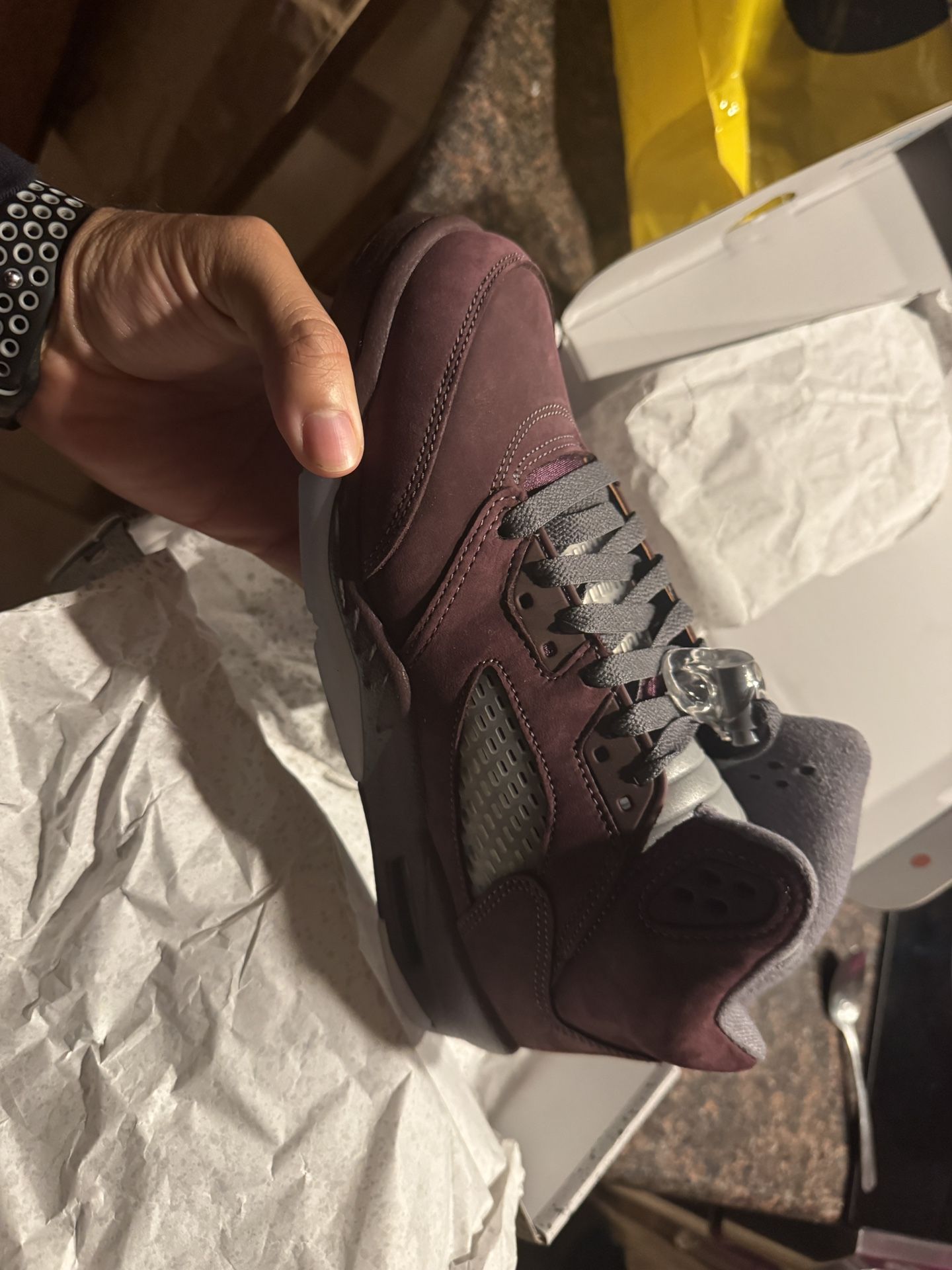 Burgundy Jordan 5s