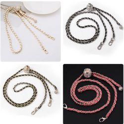 Luxury Bag Replacement Adjustable Rhinestone Chain Shoulder Strap
