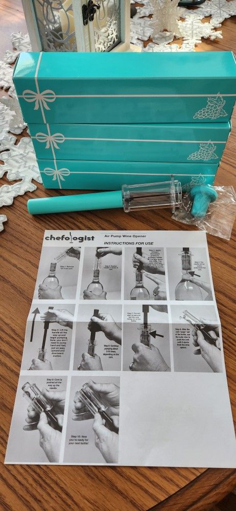 Wine Opener Set(3) Chefologist Air Pump Wine Opener