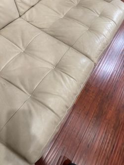 Cream synthetic leather