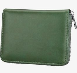 Blocking 24 Slot Credit Card Holder Wallet Real Leather Multi Card Organizer Wallet with Zipper