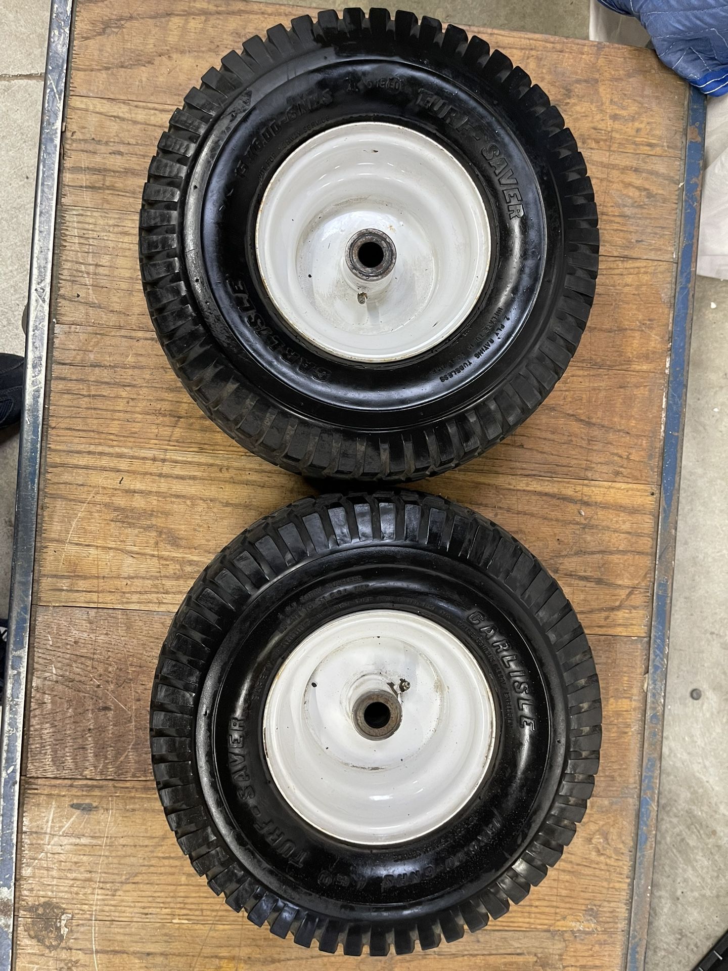 Carlisle Turf Saver 15x6.00-6" NHS Lawn Mower Tires With Rims 2pcs