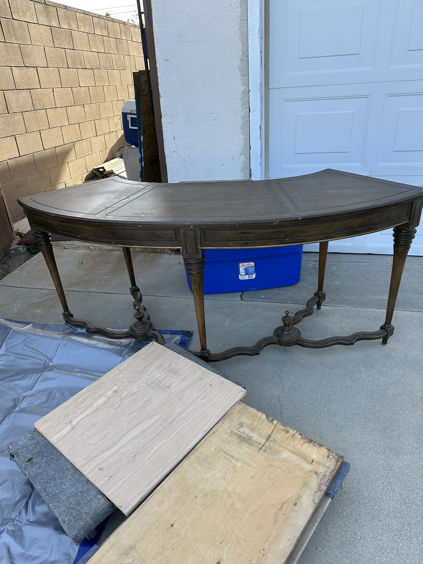 Vintage Half Moon Desk