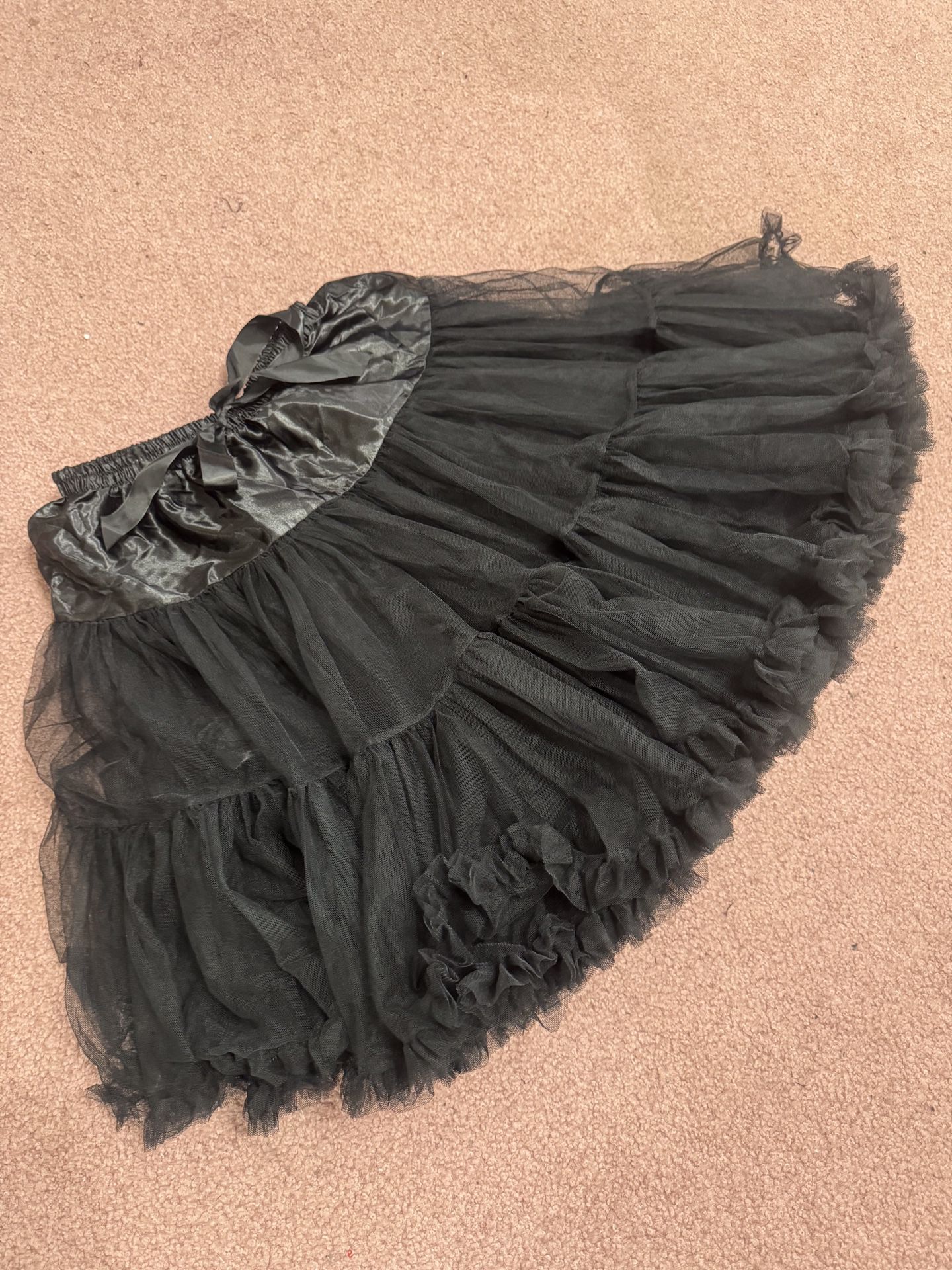 New Small Black Ruffle Tutu Skirt Crinoline Skirt Costume