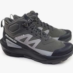Salomon Men's Elixir Active Mid GTX Hiking Shoe Gore Tex Size 12 Gray & Black 