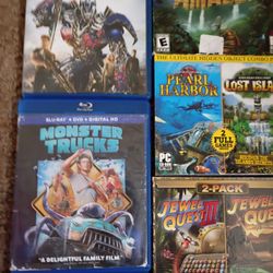Blue-Ray Dvds And Computer Games All For$50