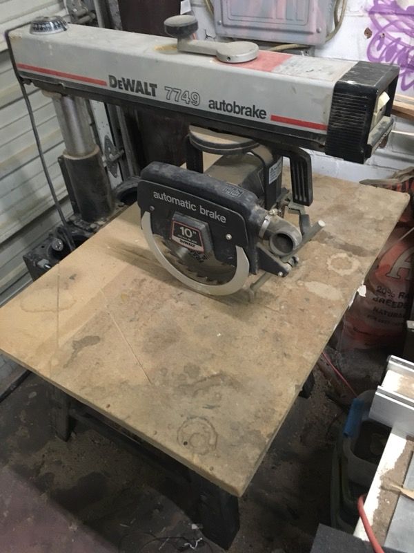 Dewalt 7749 radial arm cheap saw