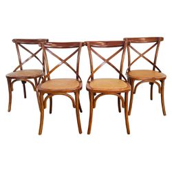 4 tonet ratten vintage bentwood cane dining room chairs accent chairs mid Century-modern