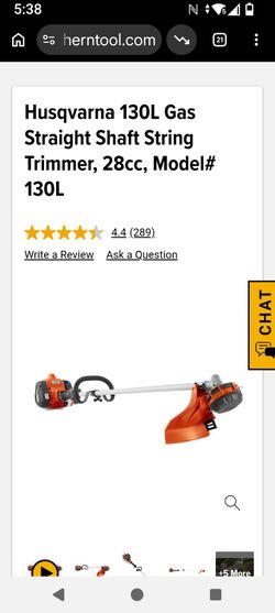 Husqvarna 130L Gas Straight Shaft String Trimmer