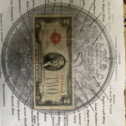 1928 D $2 U.S. Red Seal Treasury Note 