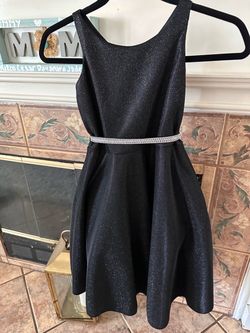 Girls Black Shimmering Dress size 8
