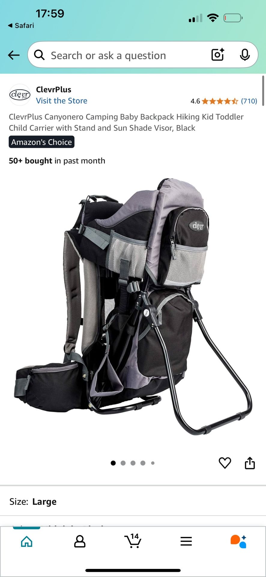 Baby Hiking Carrier NWT