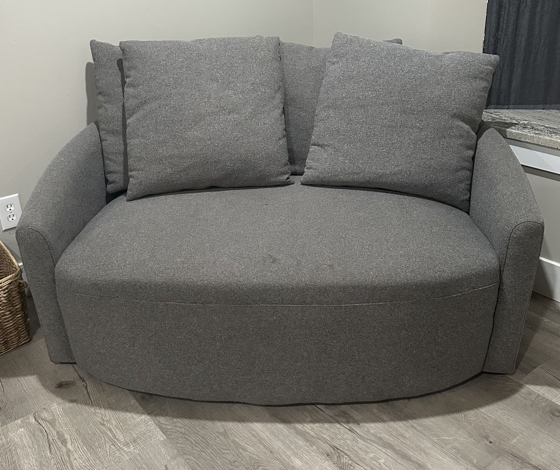 Thomasville 59" Fabric Swivel Chair