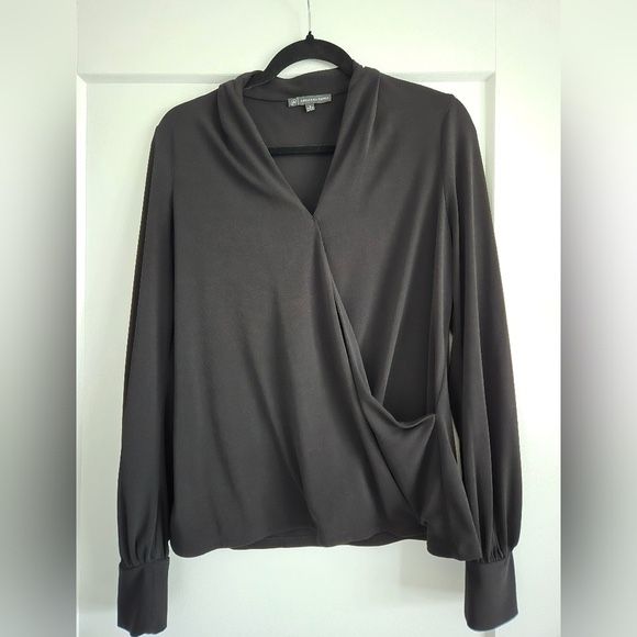 Adrianna Papell Women's Small Black Long Sleeve Top