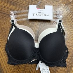 NWT Primark 3-Pack T-Shirt Bra Size 34B