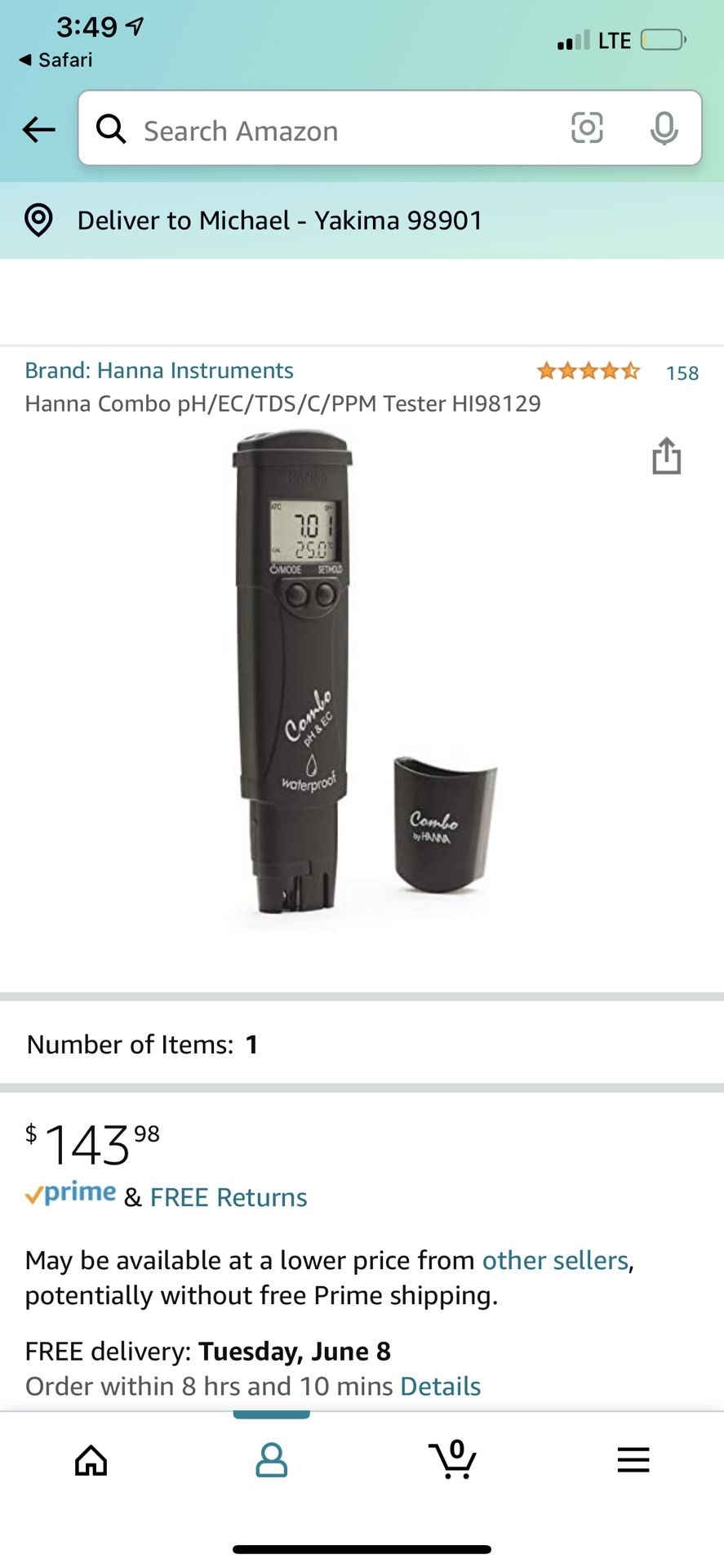 Brewing Equipment Hydrometer, pH And eC Meter Hanna
