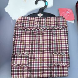 ST. JOHN’S BARK BURGUNDY PLAID DOG COAT SZ SMALL NEW