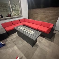 Outdoor Couch And Fire Table