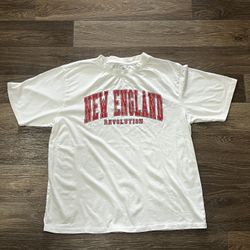 a Women's Gameday Couture Cream New England Revolution Goal Line Oversized T-Shirt