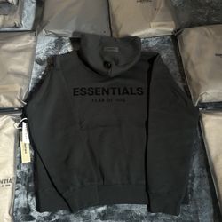 Black Essentials Hoodie