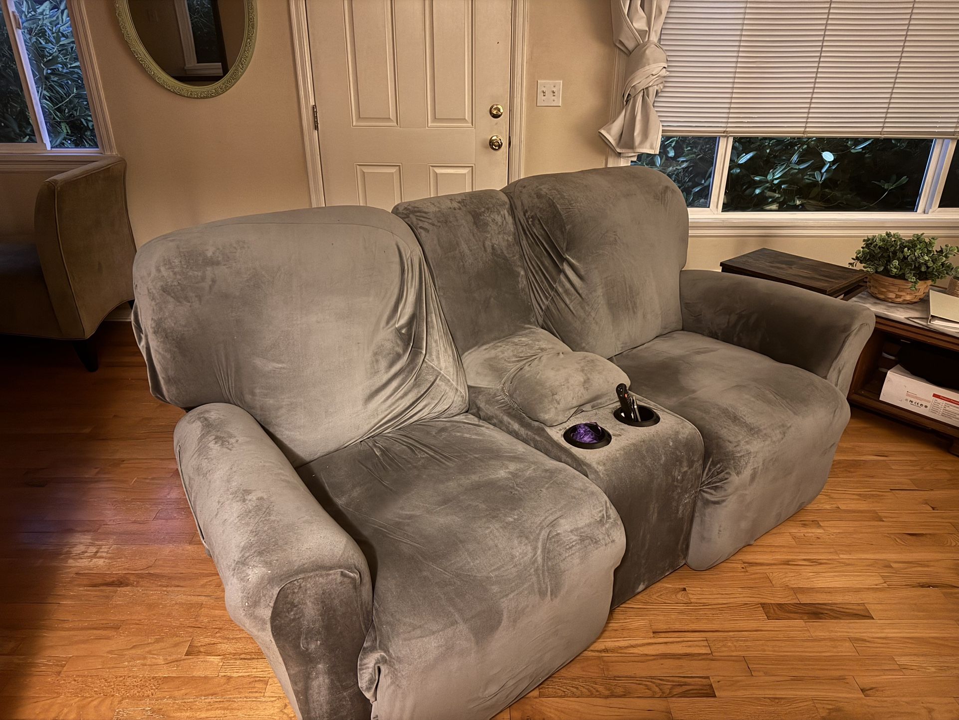 NEED GONE - Two Seat Lazy Boy Recliner With Storage And Cover