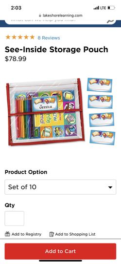 Lakeshore See Inside Pouch Unopened 30