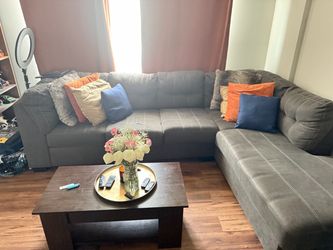 Grey sectional (pillows not included)
