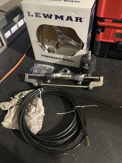 SeaStar Hydraulic Steering HC5345 With Helm, Hoses & Lewmar Steering Wheel
