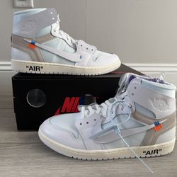 Men's Virgil Off-White x Air Jordan 1 Retro High OG Archive Alaska White AA3834-100 White Size 12 Shoes New w/ Box