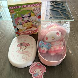 Sanrio Yummy Bento Box + Plush Keychain - My Melody