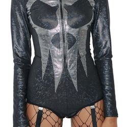 NEW LS Skull Bodysuit w/ garters