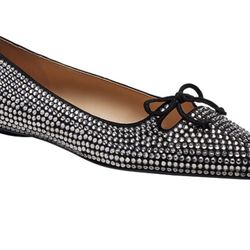 Coach Crystal Flats Women Shoes Size 5 6 7 8 9 Designer Rhinestone Ballet Flats