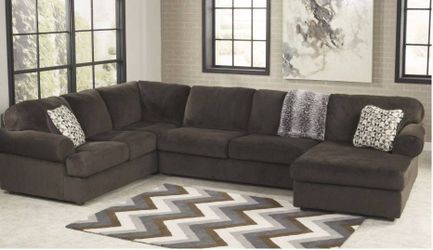 Dark brown sectional 11 by 7 by 5