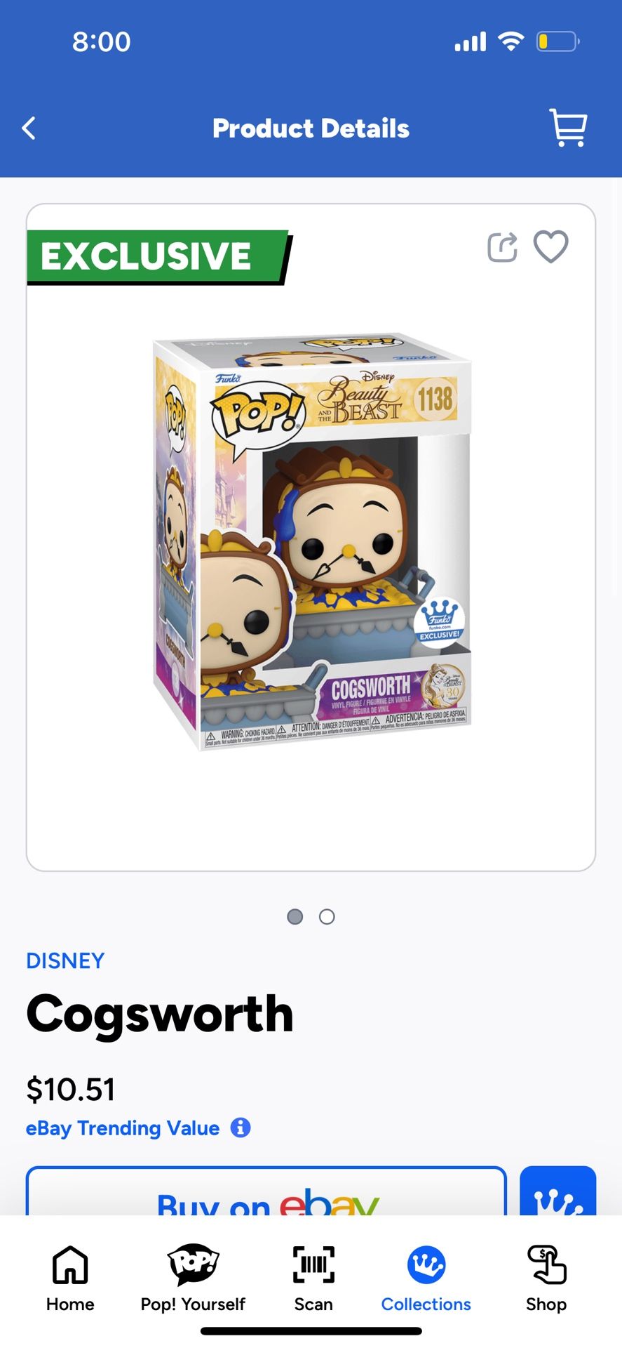 Cogsworth Funko