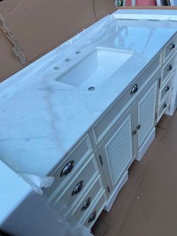 Modetti Palm Beach 60-inch Single Bathroom Vanity Set MOD884WH-60S