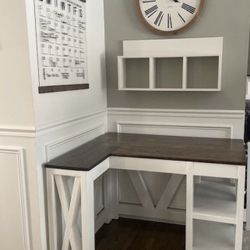 Custom farmhouse Office Desk Study Filling Cabinet Solid Wood Modern Rustic Office File Writing Restoration Hardware Insp Carpenter Bookcase