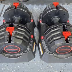 Weider Adjustable Dumbbells Set 10 To 50lbs Weightlift Excercise Workout Curl Shoulder 