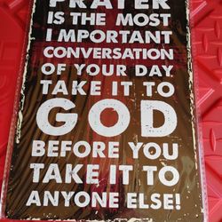 Metal Decor Sign 12 inch x 8 inch NEW 
