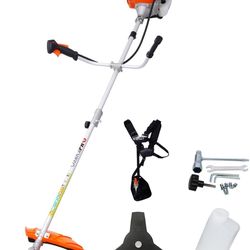 52CC 2-Cycle Gas Powered String Trimmer Edger Weed Eater, 2-in-1 Multi Garden Tools with 10" Brush Cutter, Cordless Hedge Trimmer Grass Trimmer Lawn M