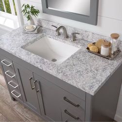 Home Decorators Collection 49 in. x 22 in. Stone- Bianco Antico Vanity Top