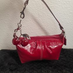Coach Red Patent Leather Shoulder Bag 