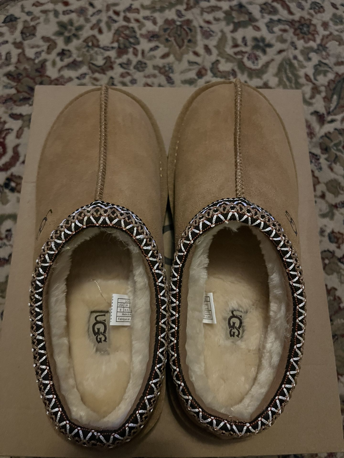 UGG Tasman Suede Bloafers, Size 8 Woman, Brand New
