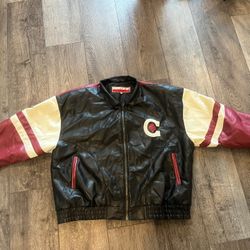 Canada Weather Gear Vintage Leather Bomber Jacket