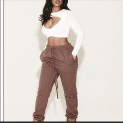 Lorie Harvey x Naked Wardrobe fleece sweat pants 